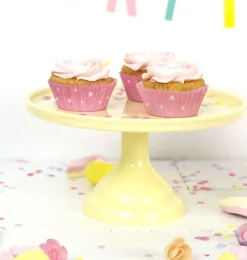 Overig Taartplateau Geel Melamine Ø23,5x12cm* Taartplateaus