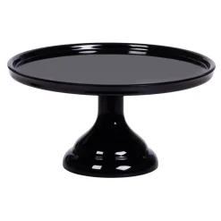 Overig Taartplateau Zwart Melamine Ø23,5x12cm*** Taartplateaus