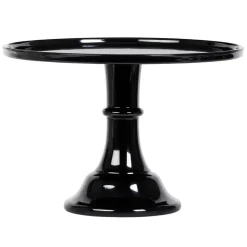 Overig Taartplateau Zwart Melamine Ø30x20cm* Taartplateaus