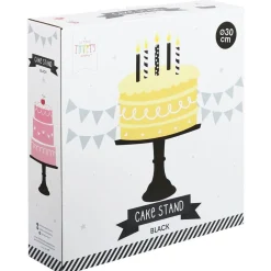 Overig Taartplateau Zwart Melamine Ø30x20cm* Taartplateaus