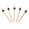 Overig Taartprikker Bamboe Zwarte Bol 12cm 250st.* Ijsprikkers|Prikkers En Ringen