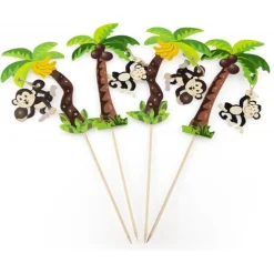 Overig Taartprikker Slingeraap in Palm 25cm 50st.* Ijsprikkers|Prikkers En Ringen