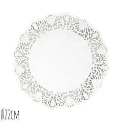 Overig Taartrand Ø22cm Wit 250 stuks* Taartkartons En Randen