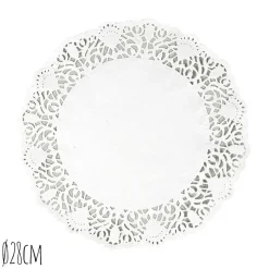 Overig Taartrand Ø28cm Wit 250 stuks* Taartkartons En Randen