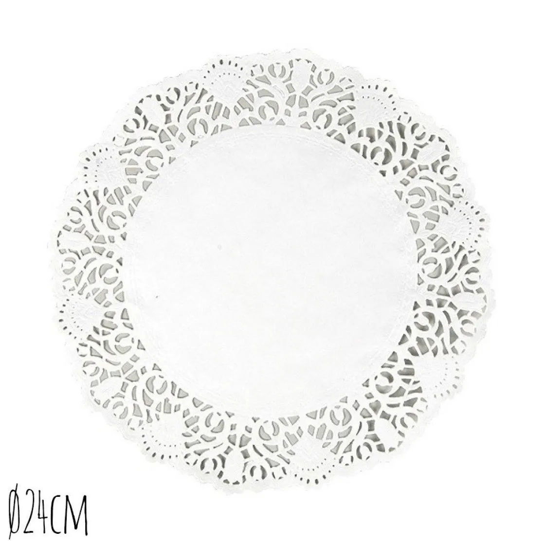 Overig Taartrand Ø24cm Wit 250 stuks* Taartkartons En Randen