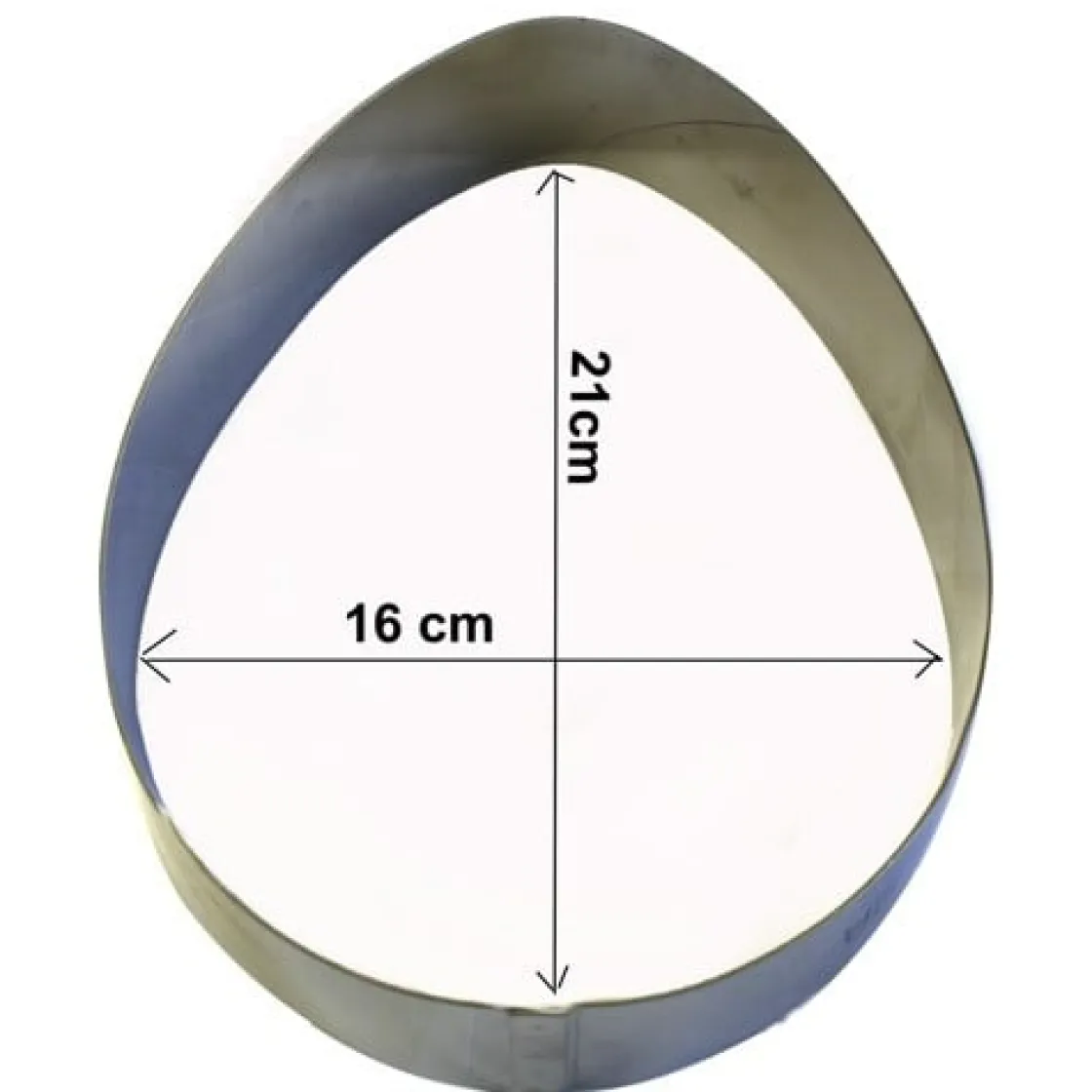 Overig Taartring RVS Eivorm 21x16x5cm* Dessertringen|Speciale Bakvormen