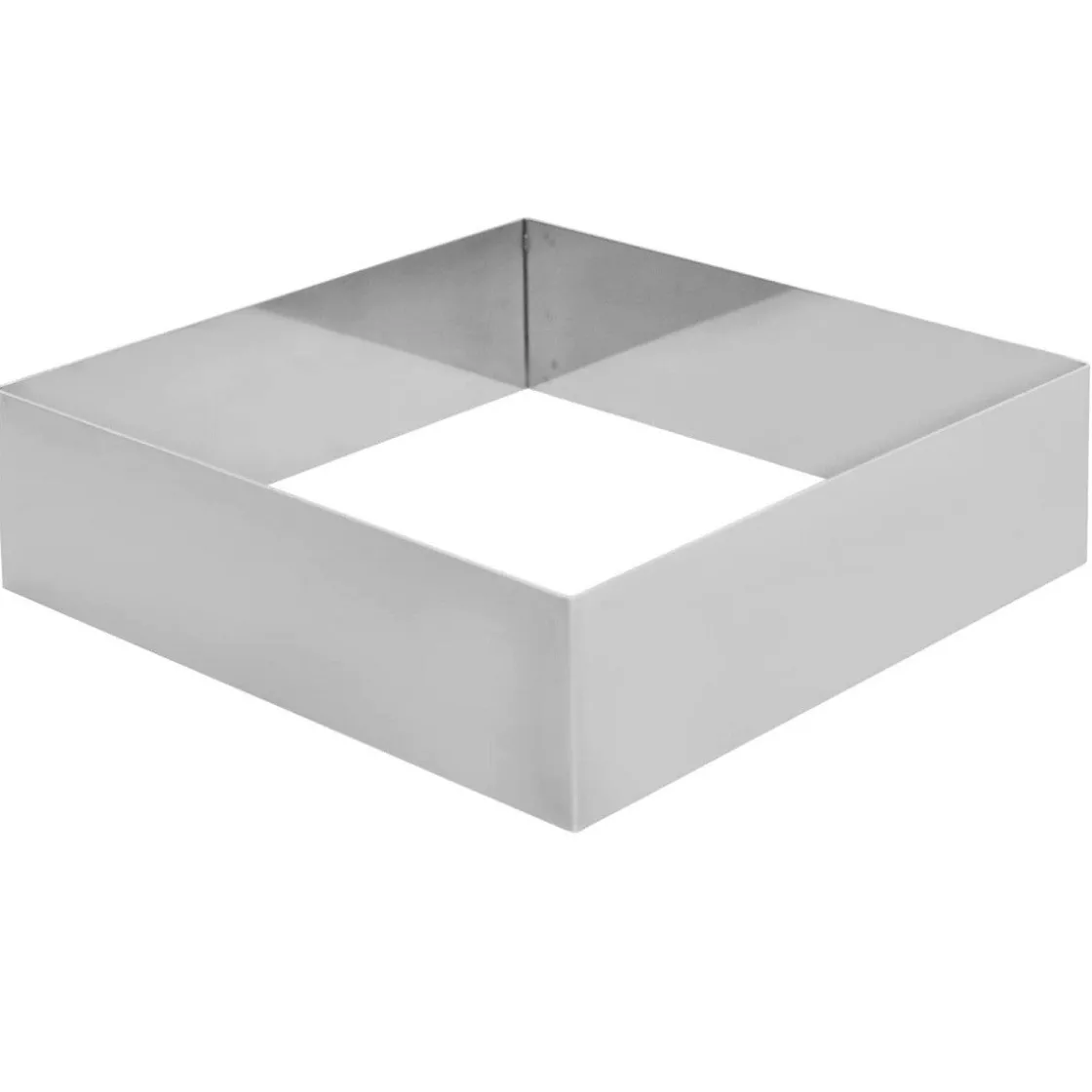 Overig Taartring RVS Vierkant 22x22x5cm* Dessertringen|Vierkante Bakvormen