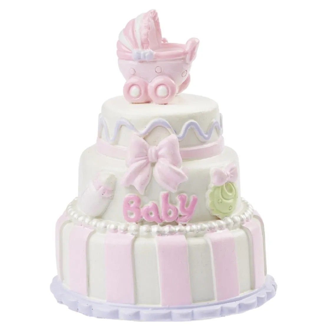 Overig Taarttopper Baby Girl Taart Polystone 7,5cm* Geboortefiguren