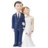 Overig Taarttopper Bruidspaar Arm in Arm Polystone 8cm* Bruidsparen