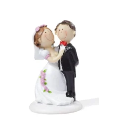 Overig Taarttopper Bruidspaar Komisch Polystone 9cm* Bruidsparen