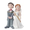 Overig Taarttopper Bruidspaar met Touw Polystone 8cm* Bruidsparen