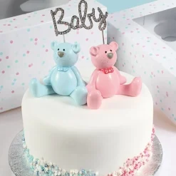 Taarttopper Diamant Baby 111mm* Geboortefiguren