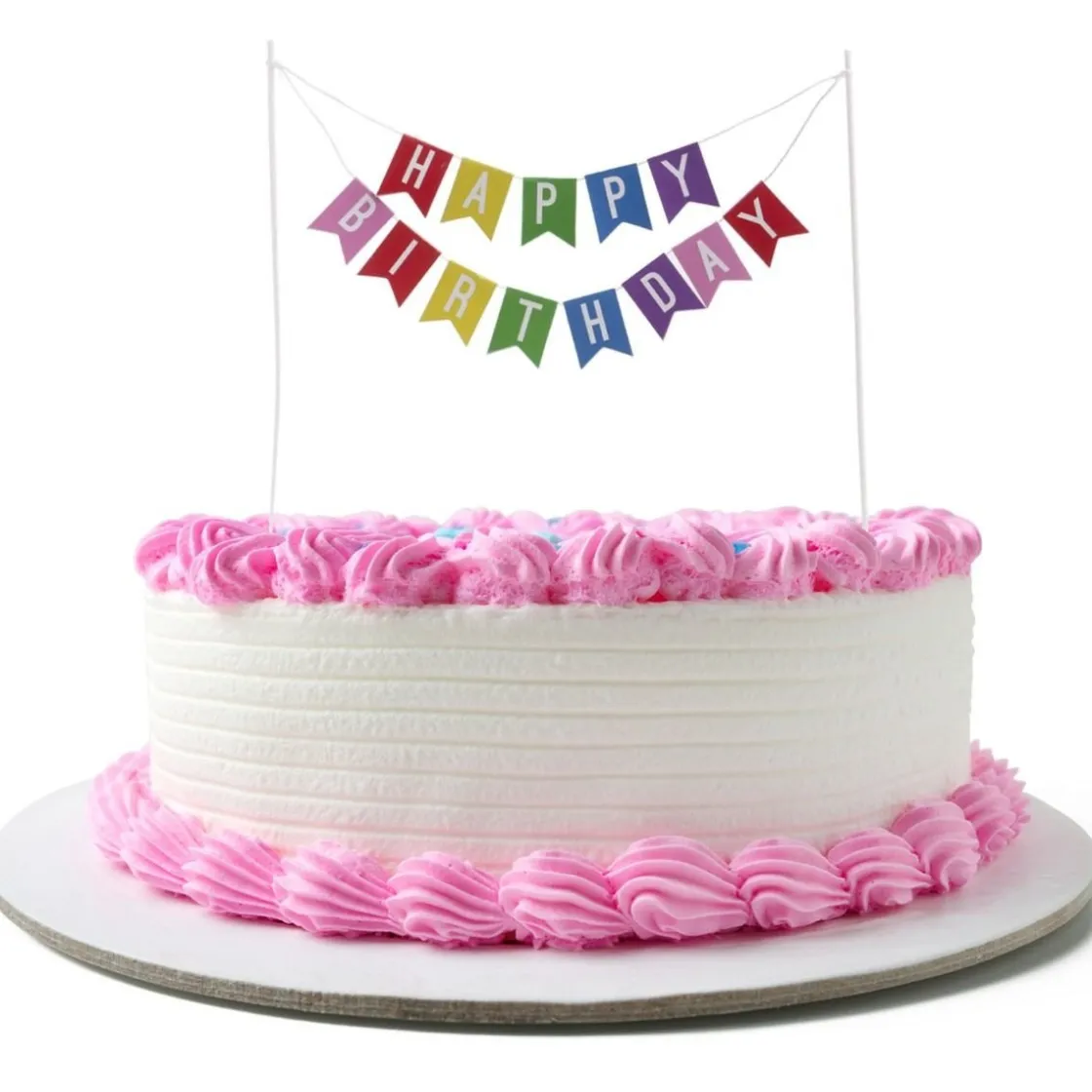 Overig Taarttopper Happy Birthday Vlaggenlijn* Prikkers En Ringen