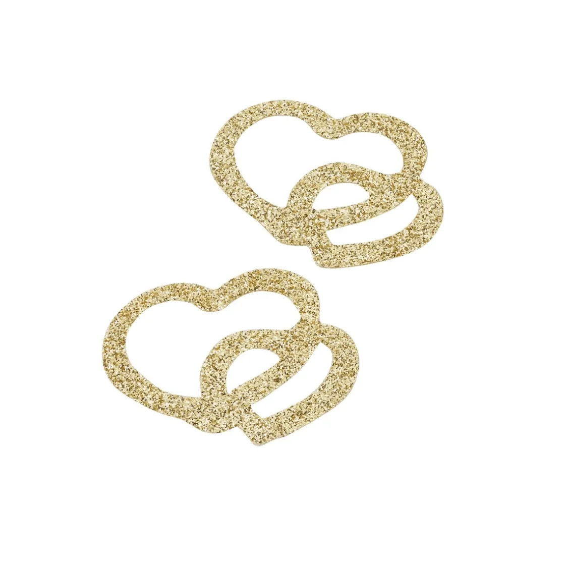 Overig Taarttopper Harten Kunststof Goud 4cm 10st* Bruidsparen