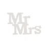Overig Taarttopper Mr & Mrs Kunststof Wit 11cm 4st* Bruidsparen