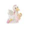 Overig Taarttopper Ooievaar Roze Polystone 5,5cm* Geboortefiguren