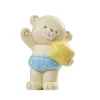 Overig Taarttopper Teddybeer Blauw Polystone 6cm* Geboortefiguren