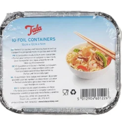 Tala Aluminium Bakvorm met Deksel 15x12x5cm Set/10* Taartkartons En Randen