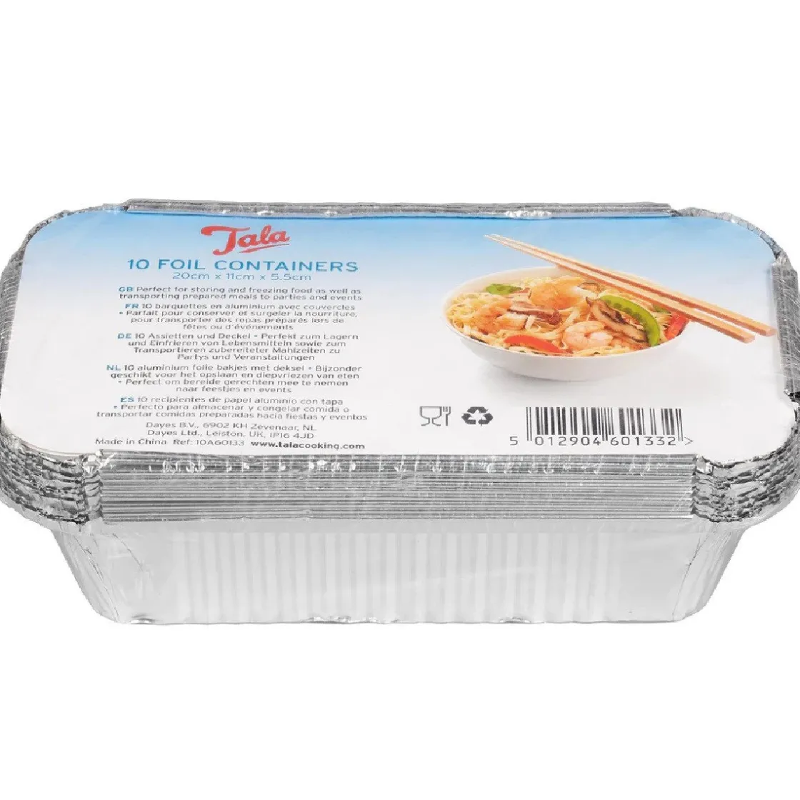 Tala Aluminium Bakvorm met Deksel 20x11x5,5cm Set/10* Taartkartons En Randen