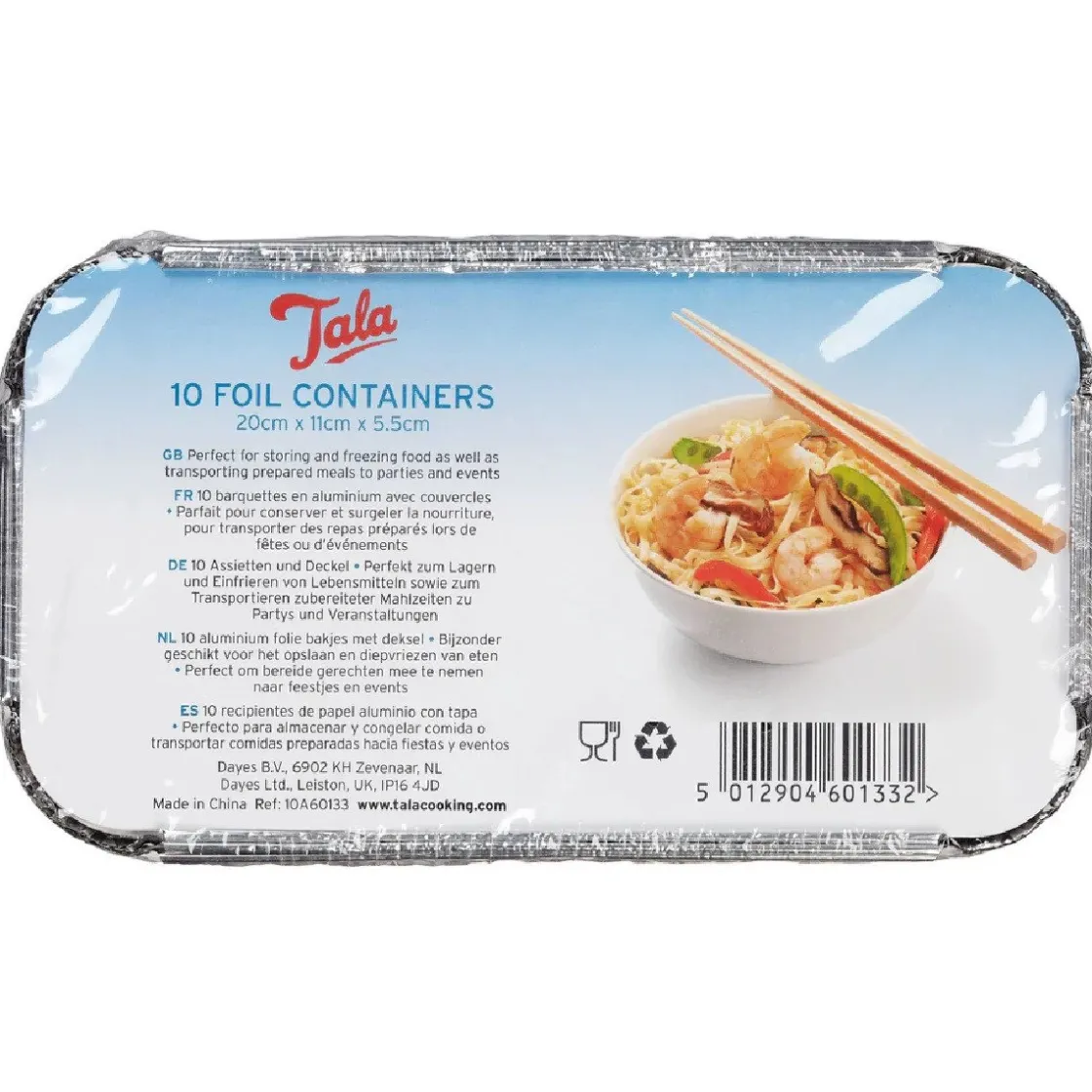Tala Aluminium Bakvorm met Deksel 20x11x5,5cm Set/10* Taartkartons En Randen