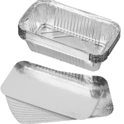 Tala Aluminium Bakvorm met Deksel 20x11x5,5cm Set/10* Taartkartons En Randen