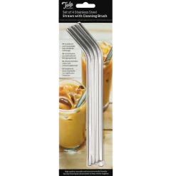 Tala Rietjes RVS met Borstel Set/4* Ijs En Dessert Verpakkingen