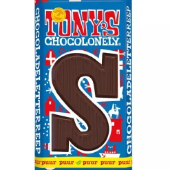 Overig Tony's Chocolonely Letterreep Puur - S - 180g* Snoepgoed|Chocolade Decoraties