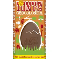 Overig Tony's Chocolonely Paasreep Melk / Karamel / Zeezout 180g* Snoepgoed|Chocolade Decoraties