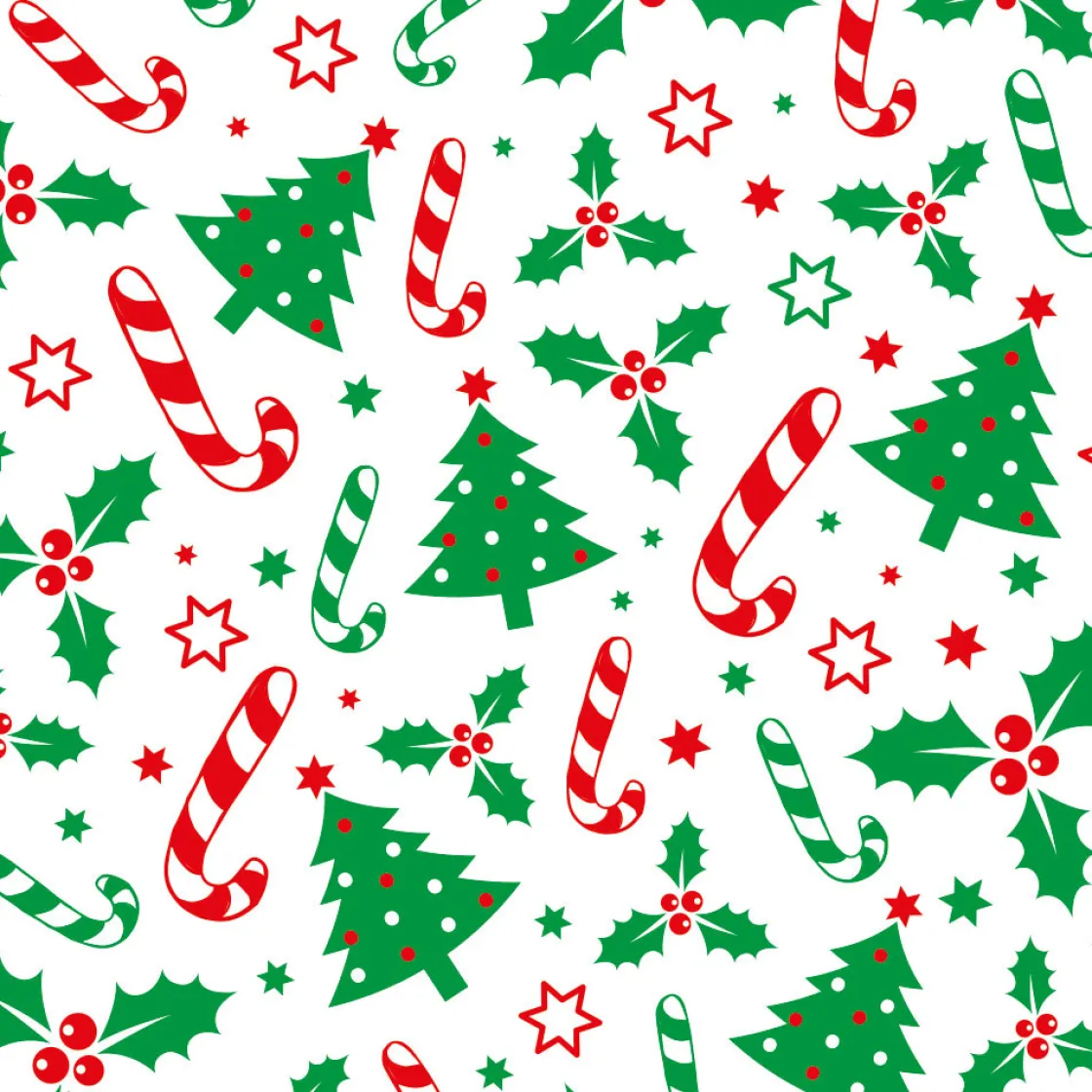 Decora Traktatiezakjes Kerstmis 12,5x3x24(h) cm 20 stuks* Zakken