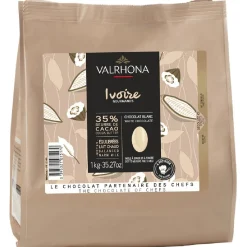 Valrhona Chocolade Druppels Wit Ivoire (35%) 1kg* Chocolade|Chocolade Druppels