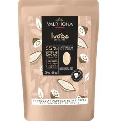 Valrhona Chocolade Druppels Wit Ivoire (35%) 250g* Chocolade|Chocolade Druppels