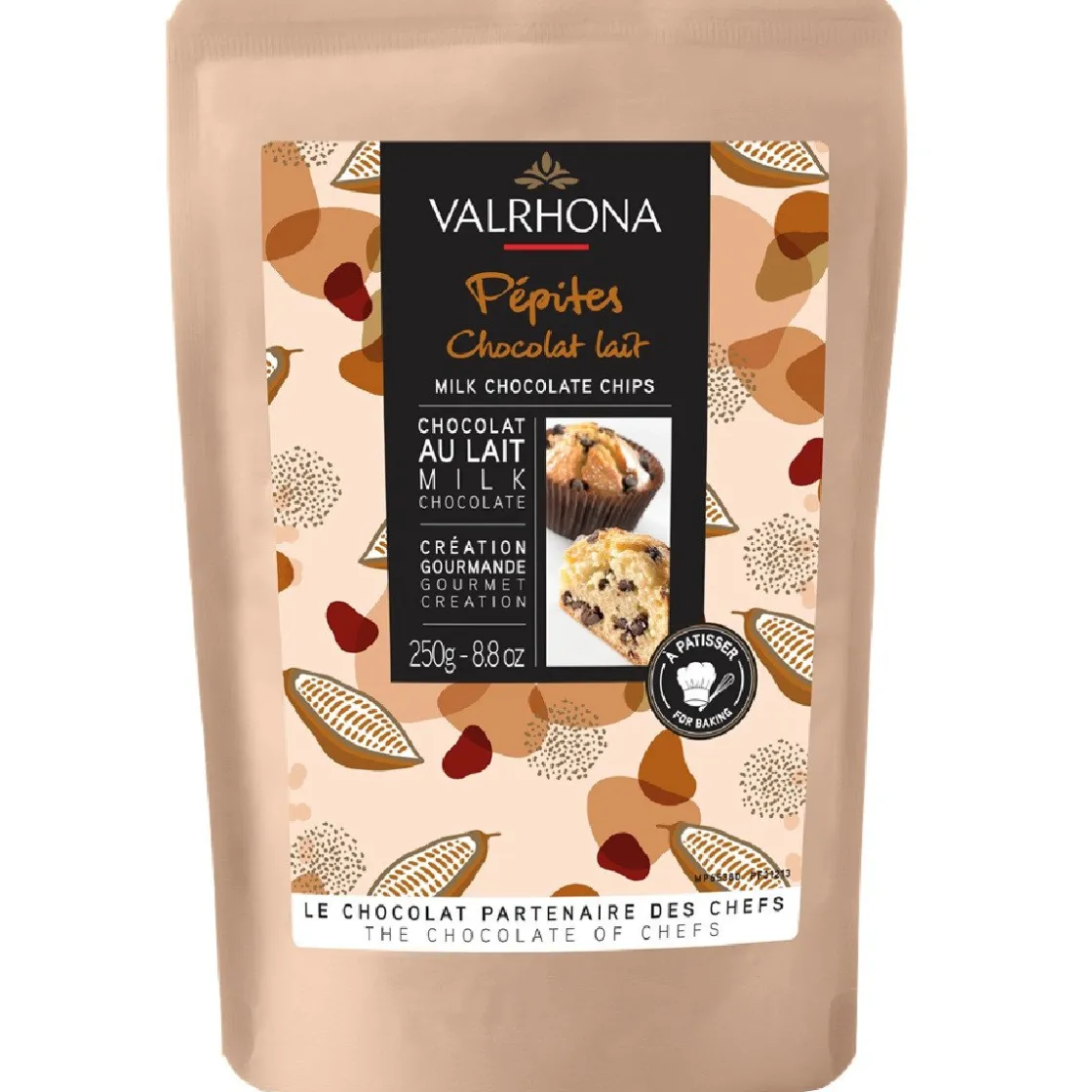 Valrhona Chocolate Chips Melk 250g* Chocolade|Chocolade Druppels