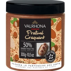 Valrhona Crunchy Praliné Amandel/Hazelnoot 50% 300g* Chocolade Vullingen|Bonbonvullingen