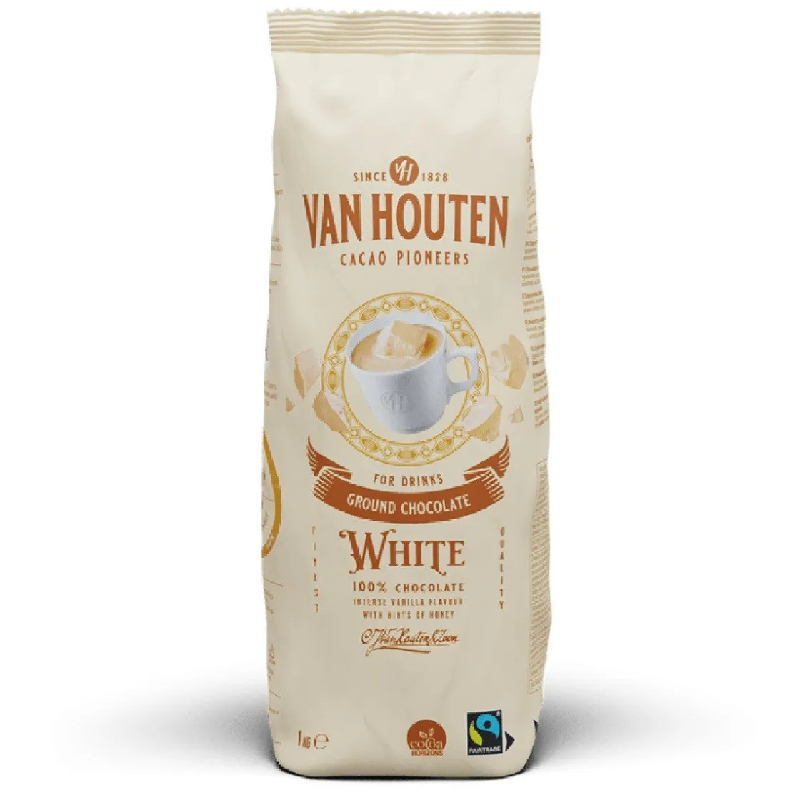 Van Houten Hot Chocolate Wit 1kg* Cacaoproducten|Chocolade