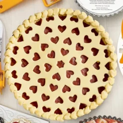 Decora Vlaaistans kunststof Hartjes Ø30cm 2-delig* Brood En Vlaai Decoratie|Bakhulpmiddelen