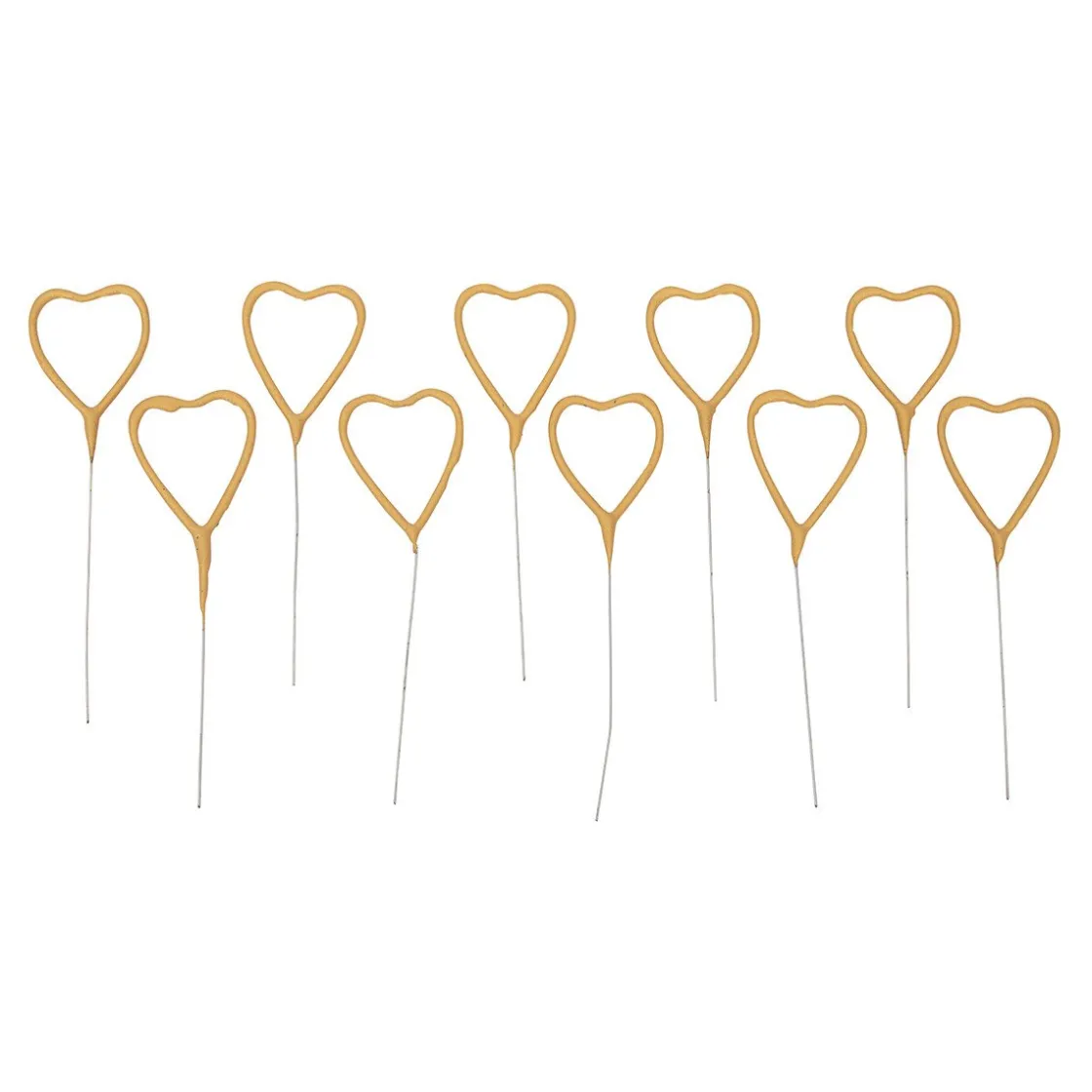 Overig Vuurwerk Sterretjes Hartvorm Goud 10st.* Ijsprikkers|Kaarsjes En Vuurwerk