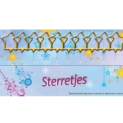 Overig Vuurwerk Sterretjes Stervorm Goud 10st.* Ijsprikkers|Kaarsjes En Vuurwerk