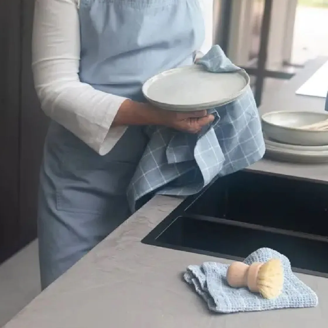 Walra Keukenschort Jeans Blauw* Schorten En Sloven