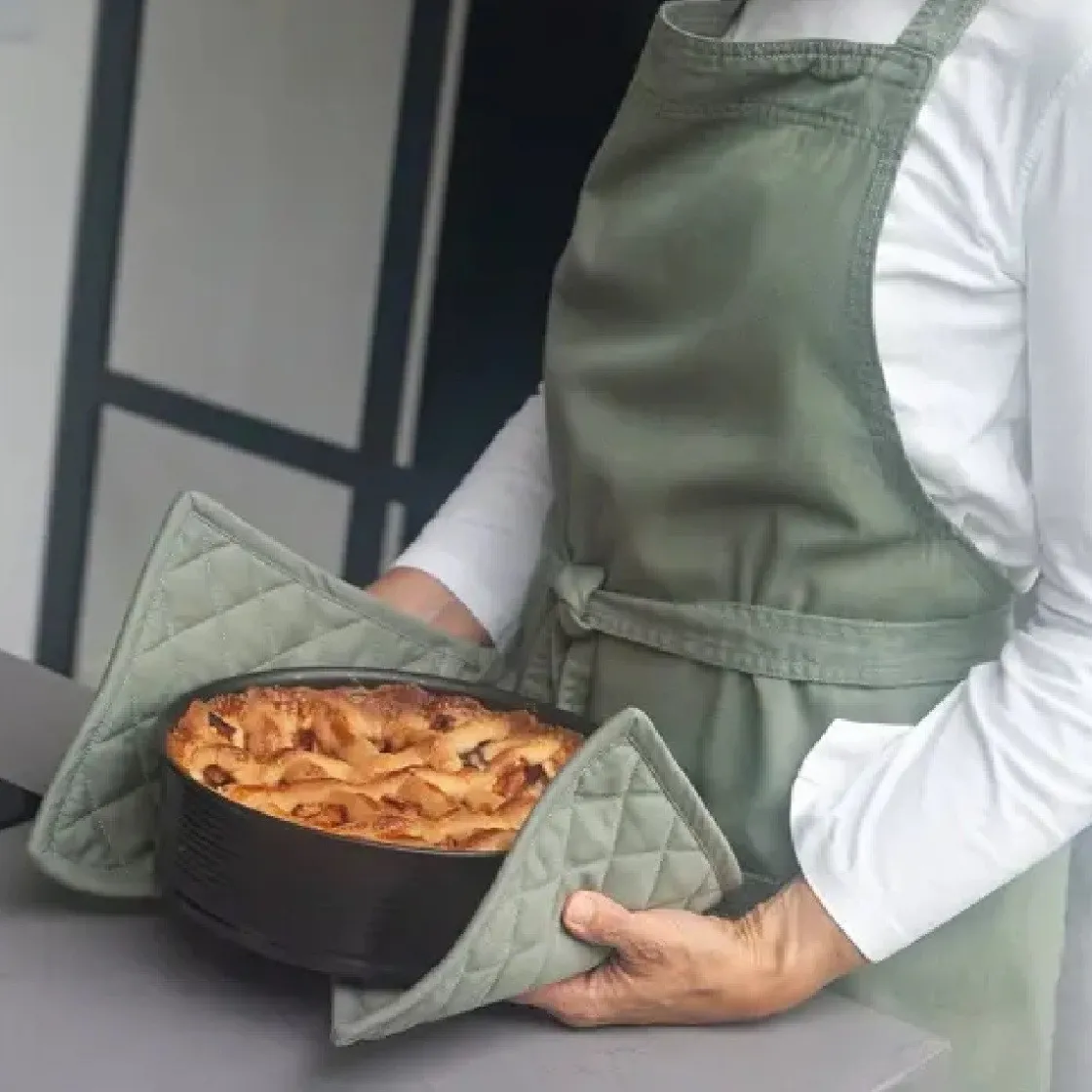 Walra Keukenschort Legergroen* Schorten En Sloven