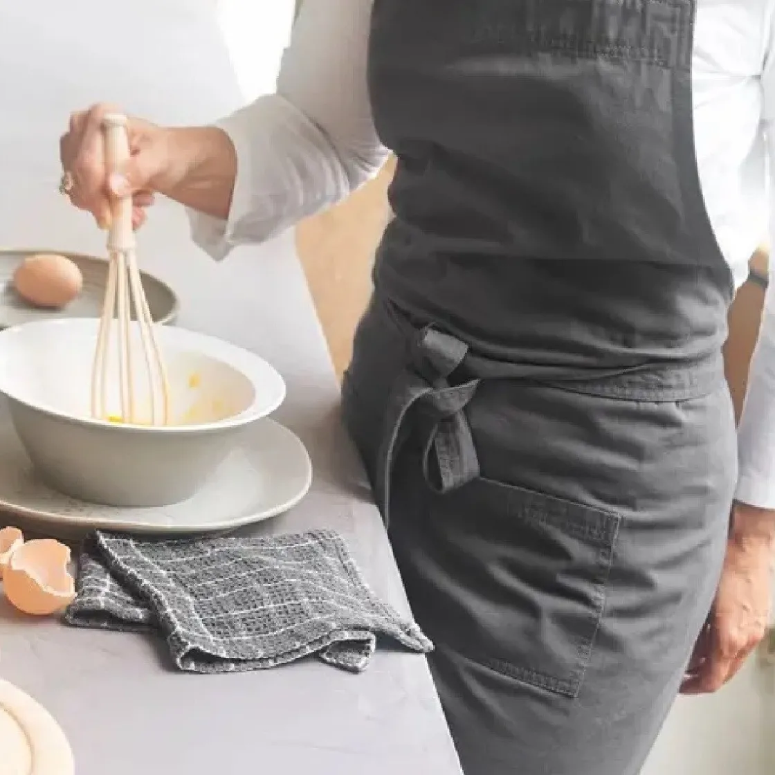 Walra Keukenschort Off Black* Schorten En Sloven