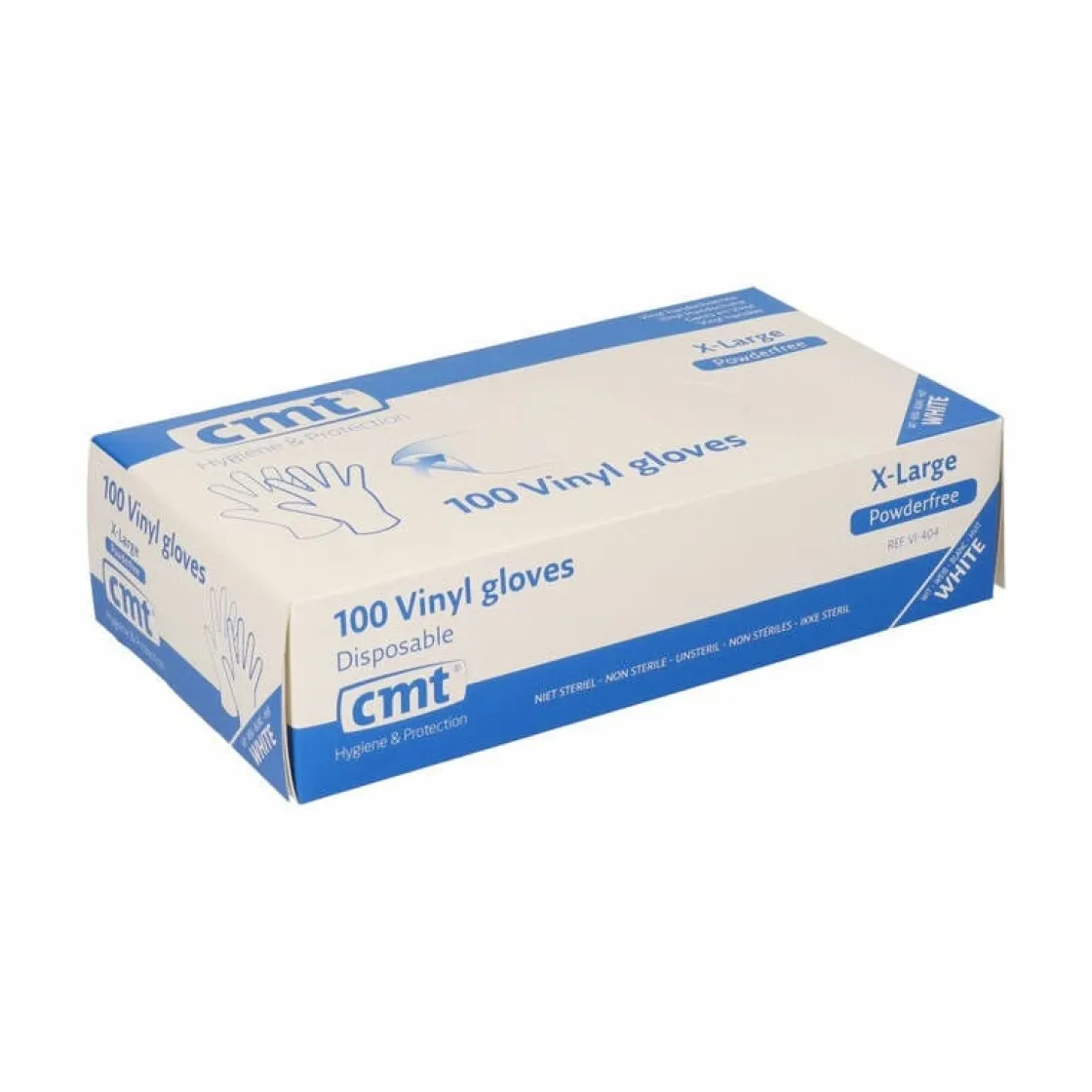 CMT Wegwerp Handschoenen Vinyl Poedervrij Wit XL 100st.* Ovenwanten En Handschoenen|Ovenwanten En Handschoenen