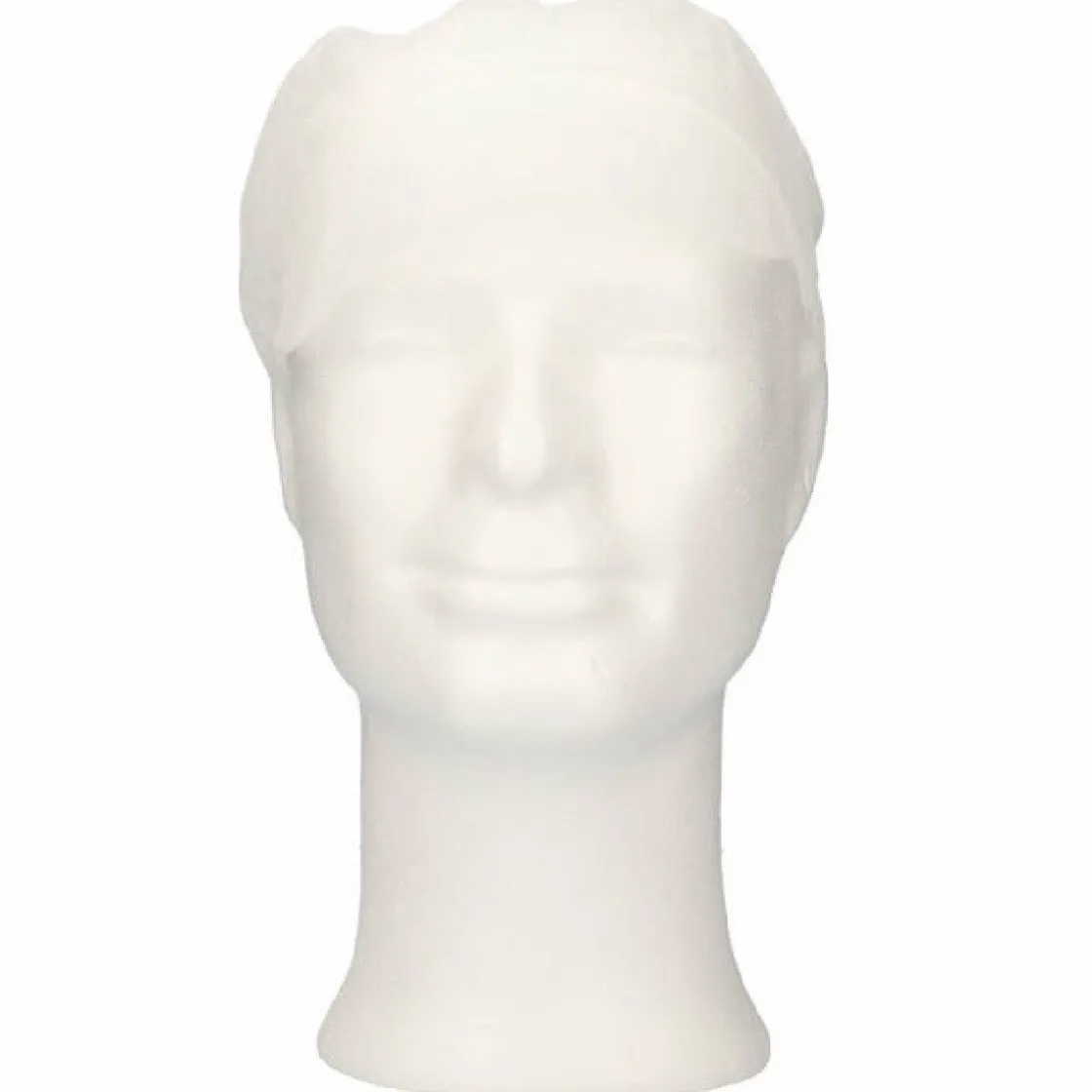 CMT Wegwerppet Wit met Klep 100st.* Hoofddeksels