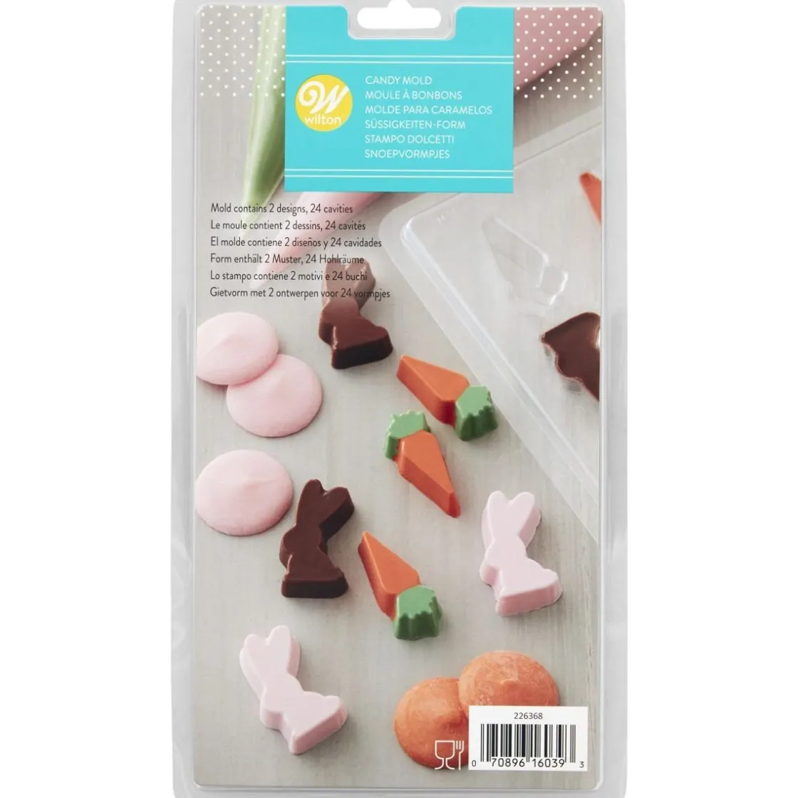 Wilton Chocolademal Wortel & Mini Konijn (24x)* Figuur Mallen