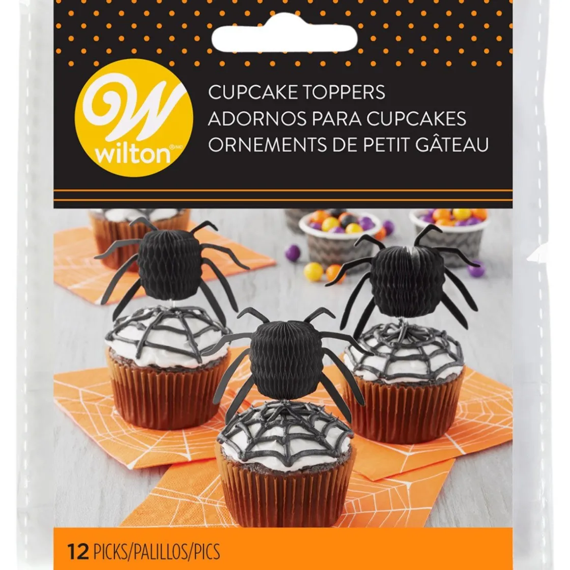 Wilton Cupcake Toppers Halloween Spinnen 12st* Ijsprikkers|Prikkers En Ringen
