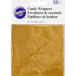 Wilton Folie Goud 10x10 50st.* Zakken