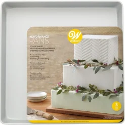 Wilton Performance Taartpan Vierkant 20-35-40cm Set/3* Vierkante Bakvormen