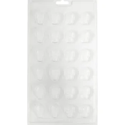 Wilton Plastic Bonbonvorm Doodshoofdjes (24x)* Bonbonvormen