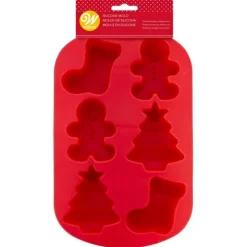 Wilton Siliconen Bakvorm Sok-Gingerbread-Kerstboom (6)* Bakvormen Siliconen|Ijs En Dessert Vormen