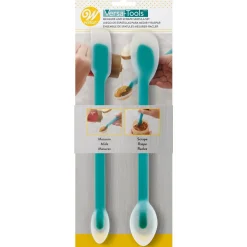 Wilton Siliconen Spatels met Lepel 28cm 2st* Spatels En Pannenlikkers