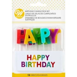 Wilton Taartkaarsjes Happy Birthday Set/13* Kaarsjes En Vuurwerk